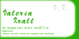 valeria krall business card